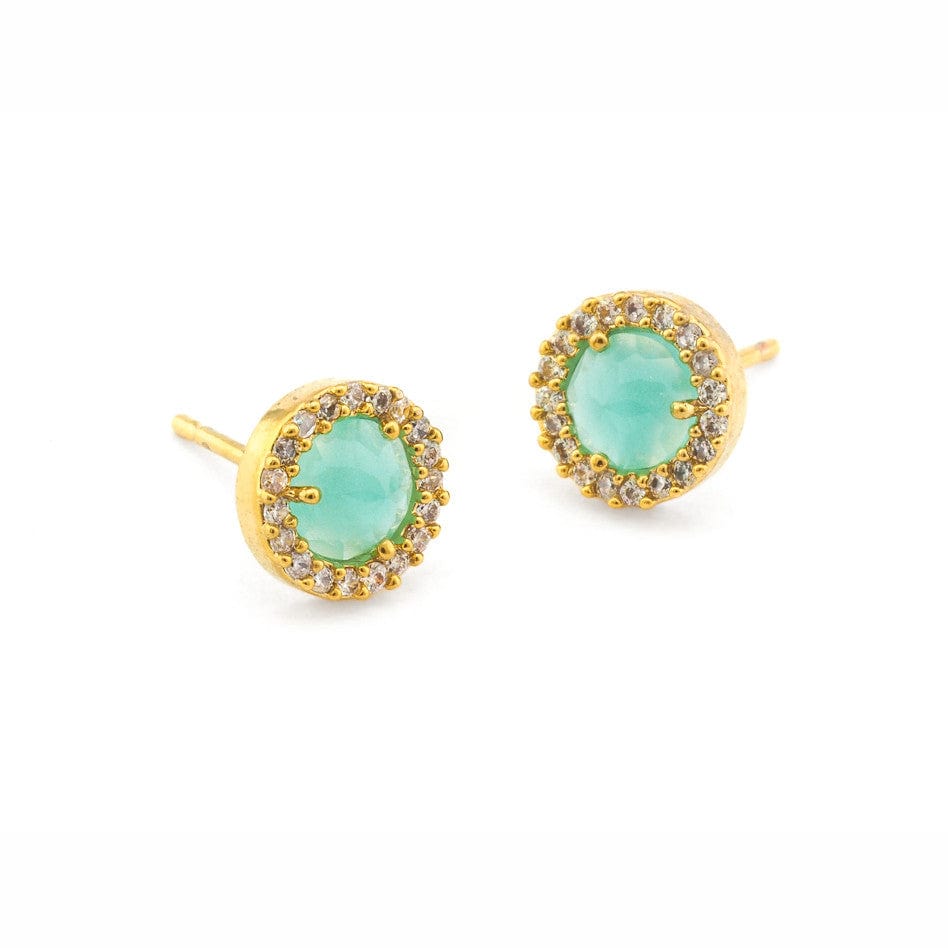 Small Pavé Glass Earrings - Image 5