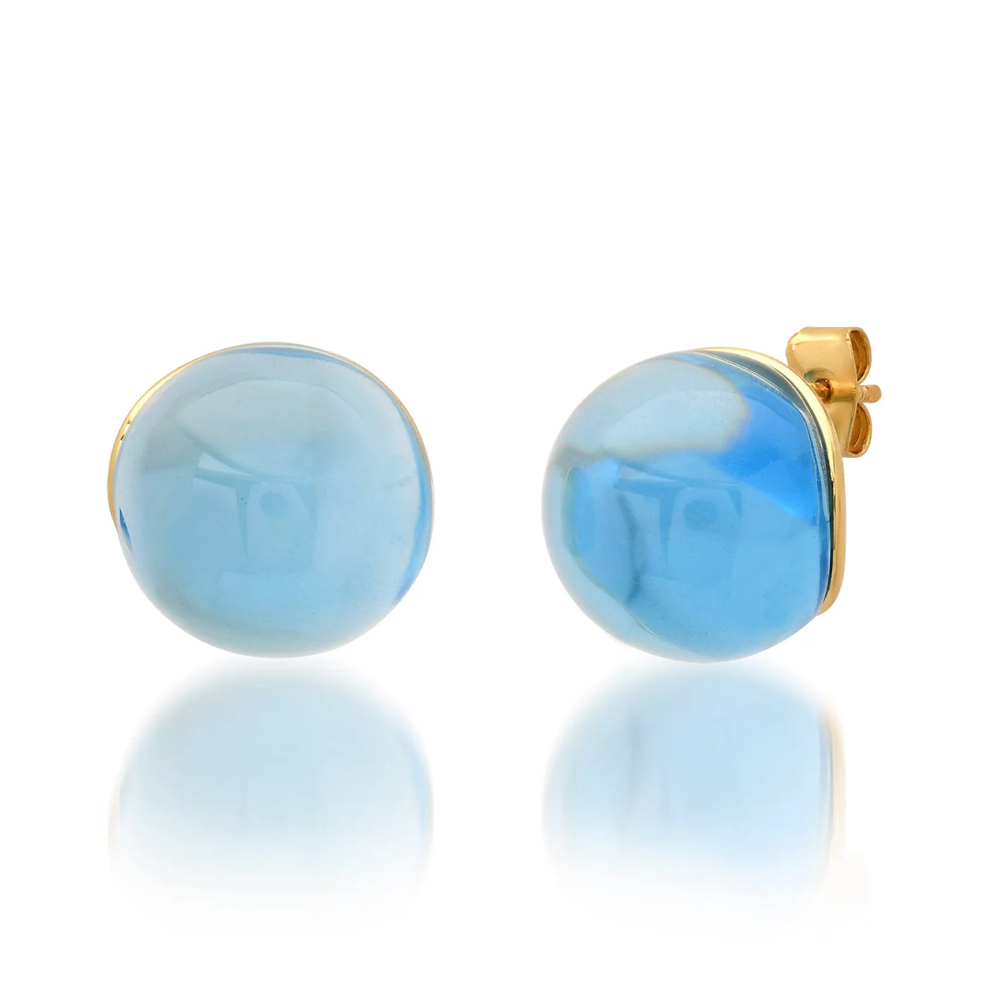 Sapphire Glow Stud Earrings