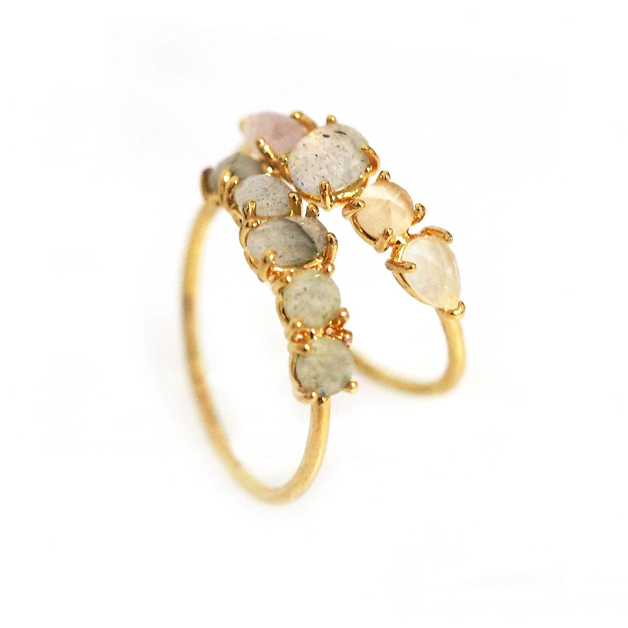 Assorted Stone Stack Ring Set | Set of 2 - Image 2