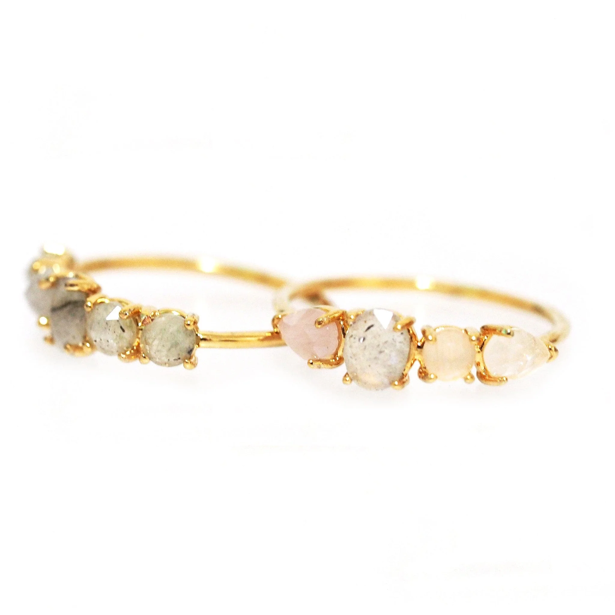 Assorted Stone Stack Ring Set | Set of 2 - Image 3