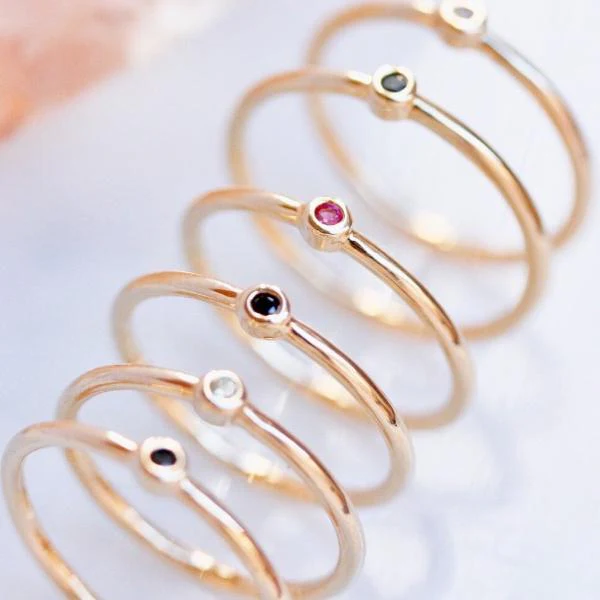 Gold Jet Accent Ring - Image 2