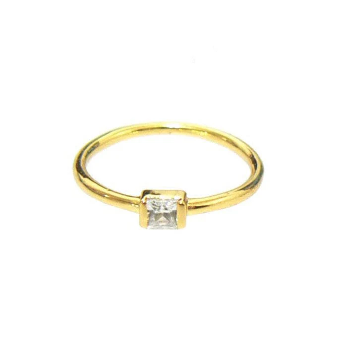 Classic Solitaire CZ Ring