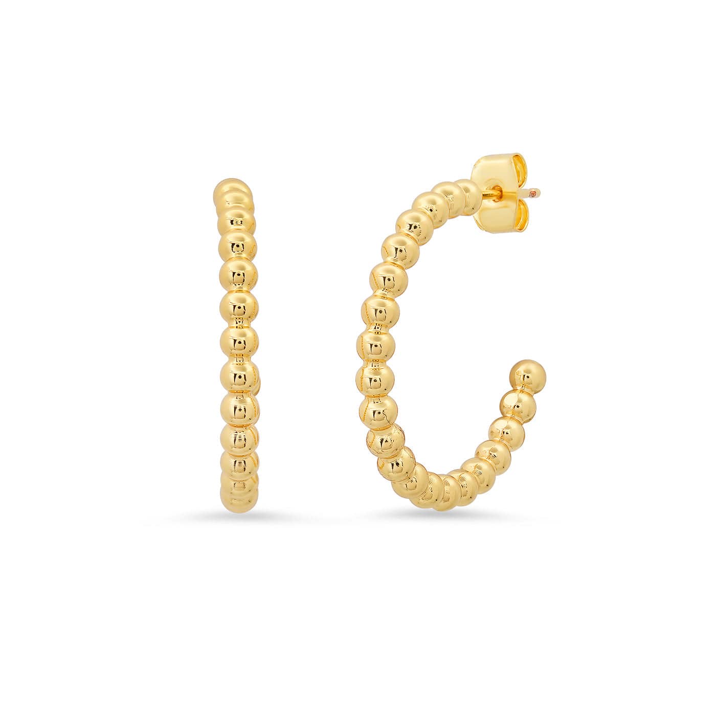 Small Gold Ball Hoop | 25.5mm