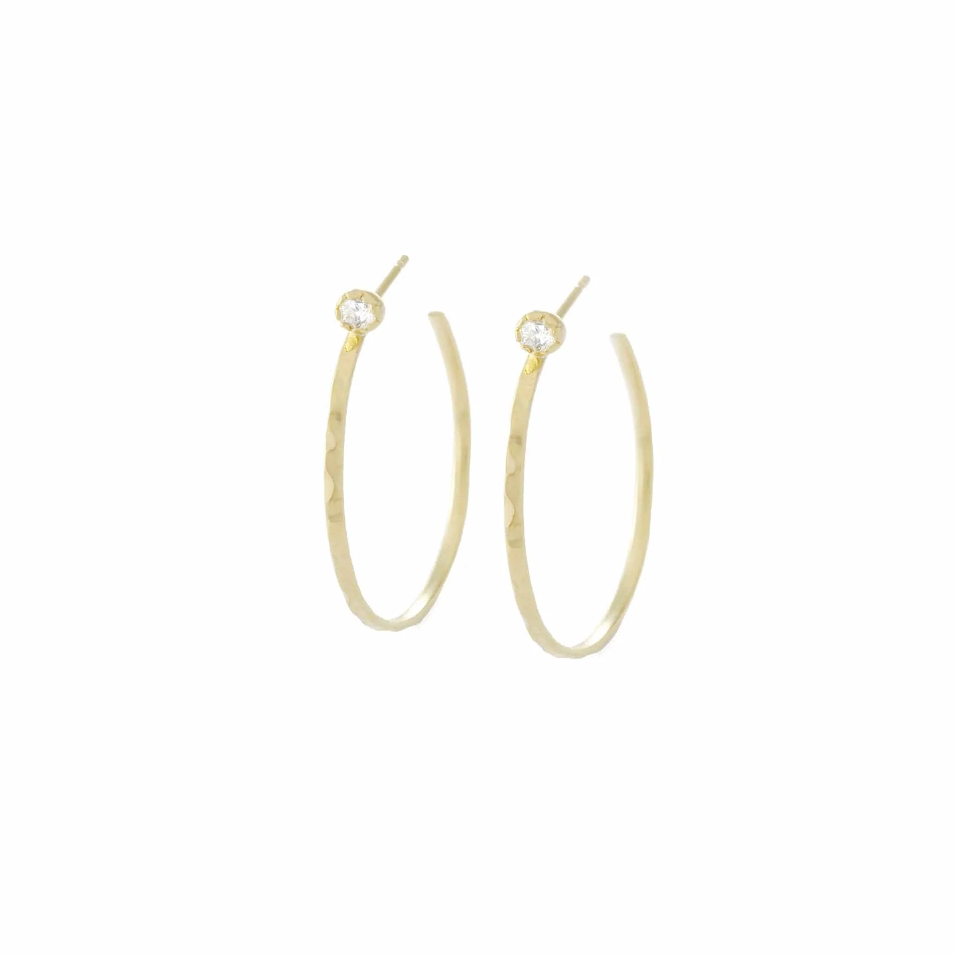 Small Hoop Earrings With Stud