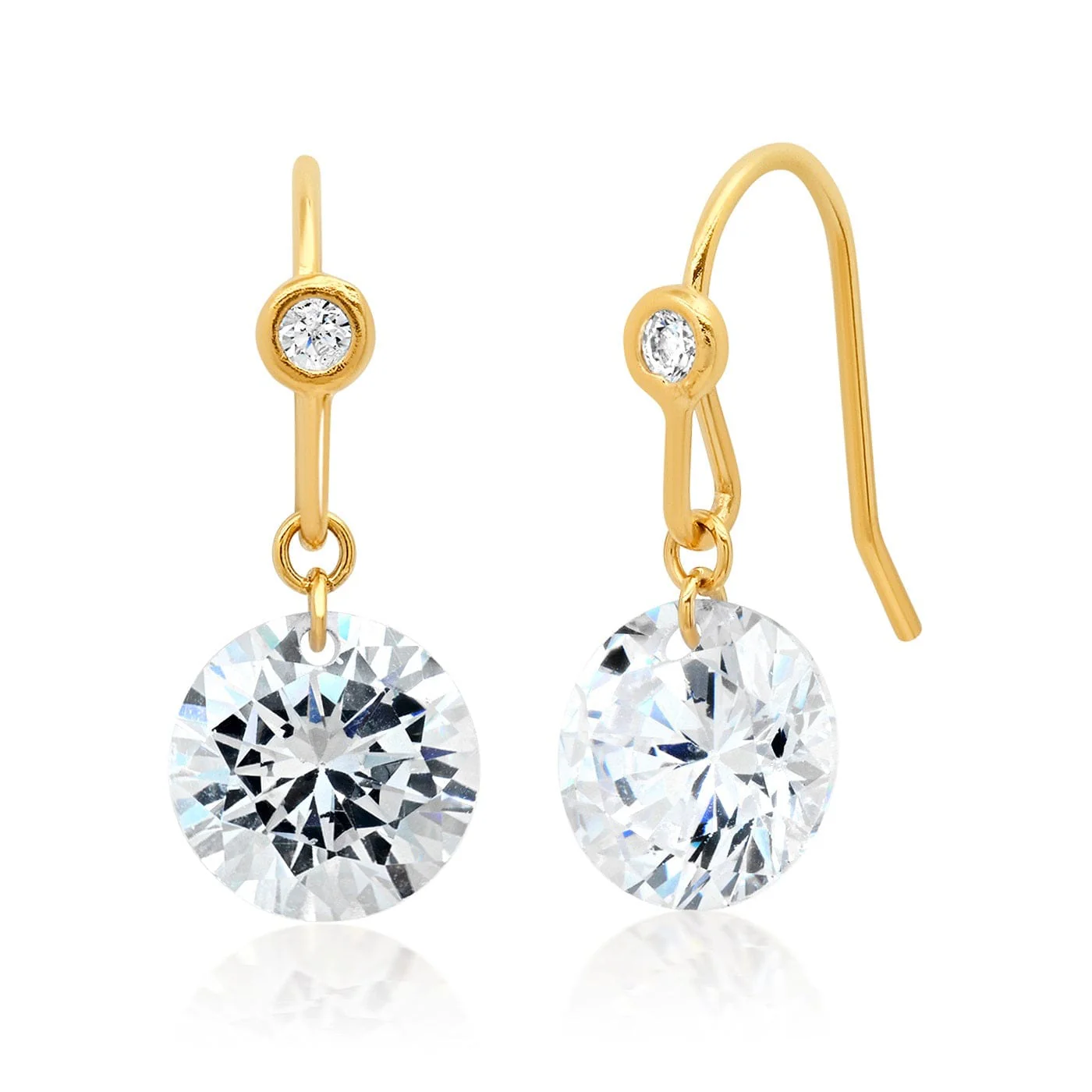Floating Solitaire Drop Earring