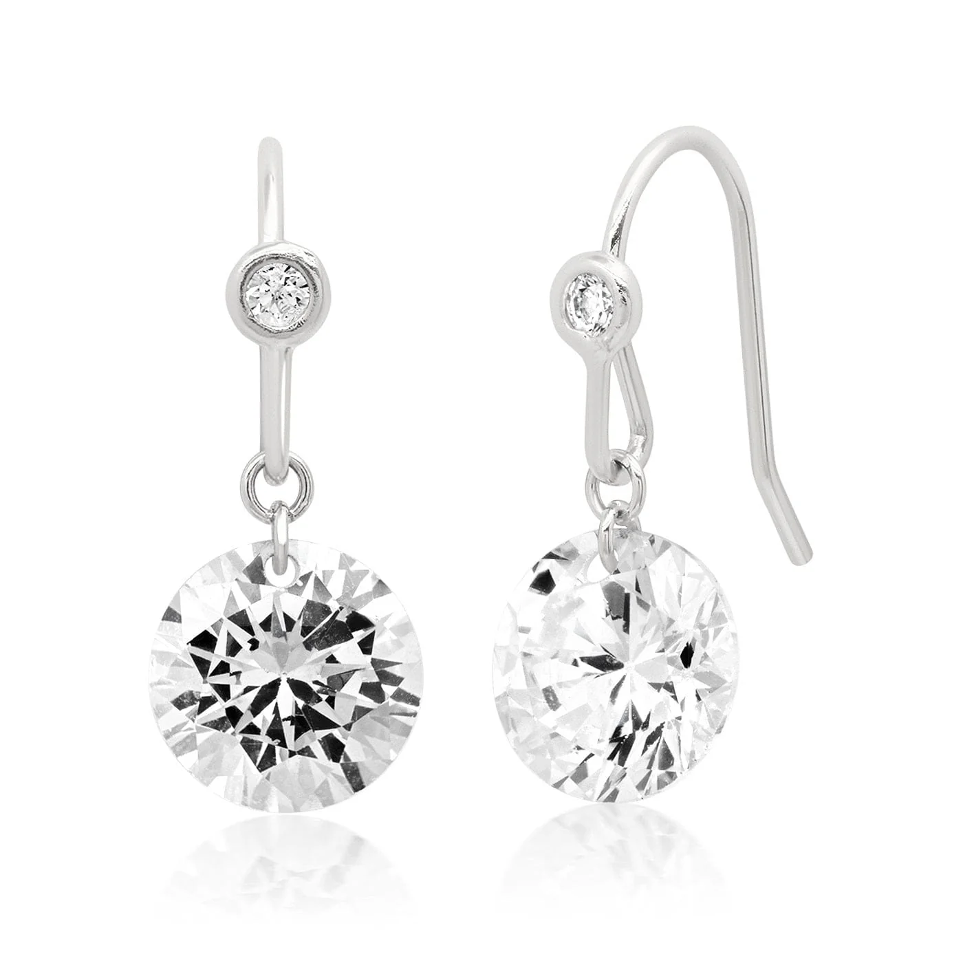 Floating Solitaire Drop Earring - Image 2