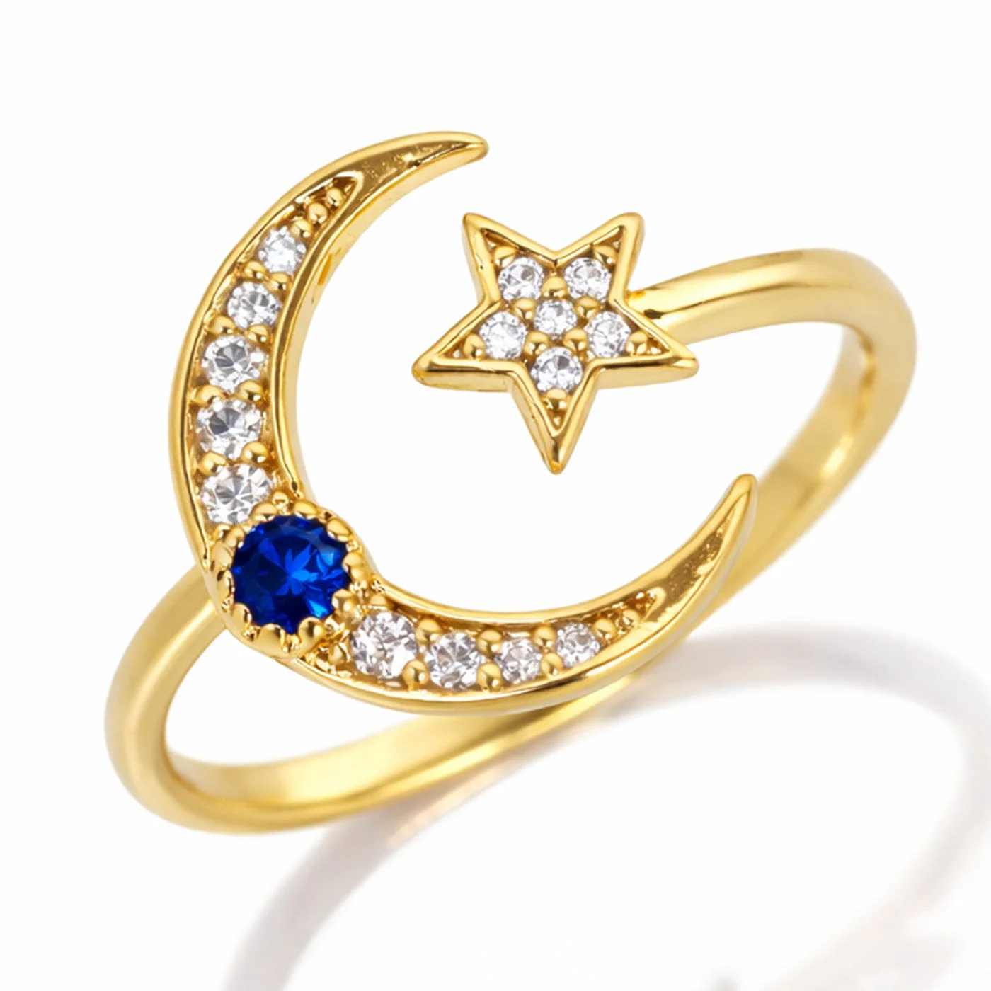 Celestial Star & Moon Ring