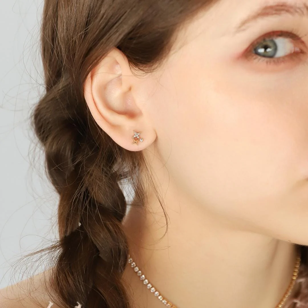 Starburst CZ Earrings - Image 2