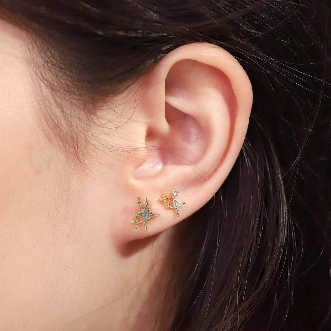 Starburst CZ Earrings - Image 3
