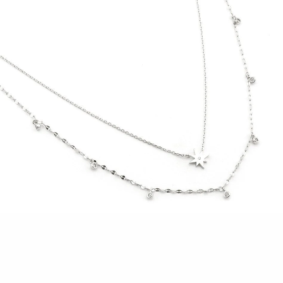 Double Layer Starburst Necklace - Image 4