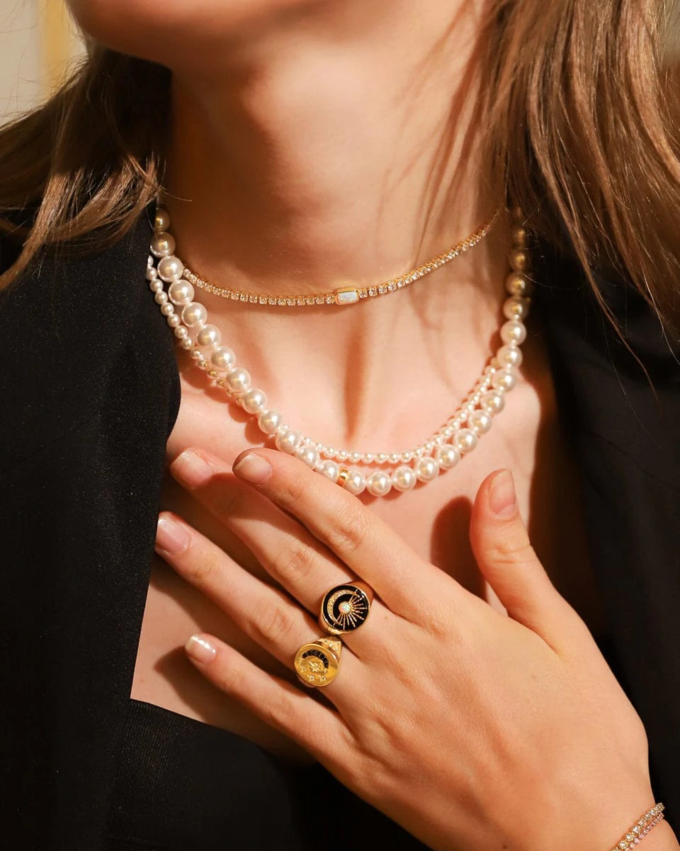 Starburst Onyx Signet Ring - Image 4