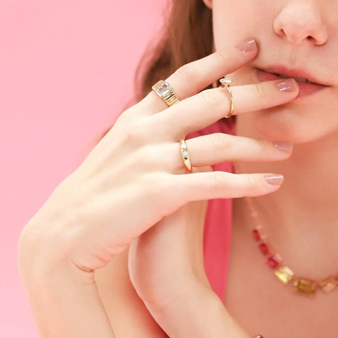 Triple Accent Dome Ring - Image 2