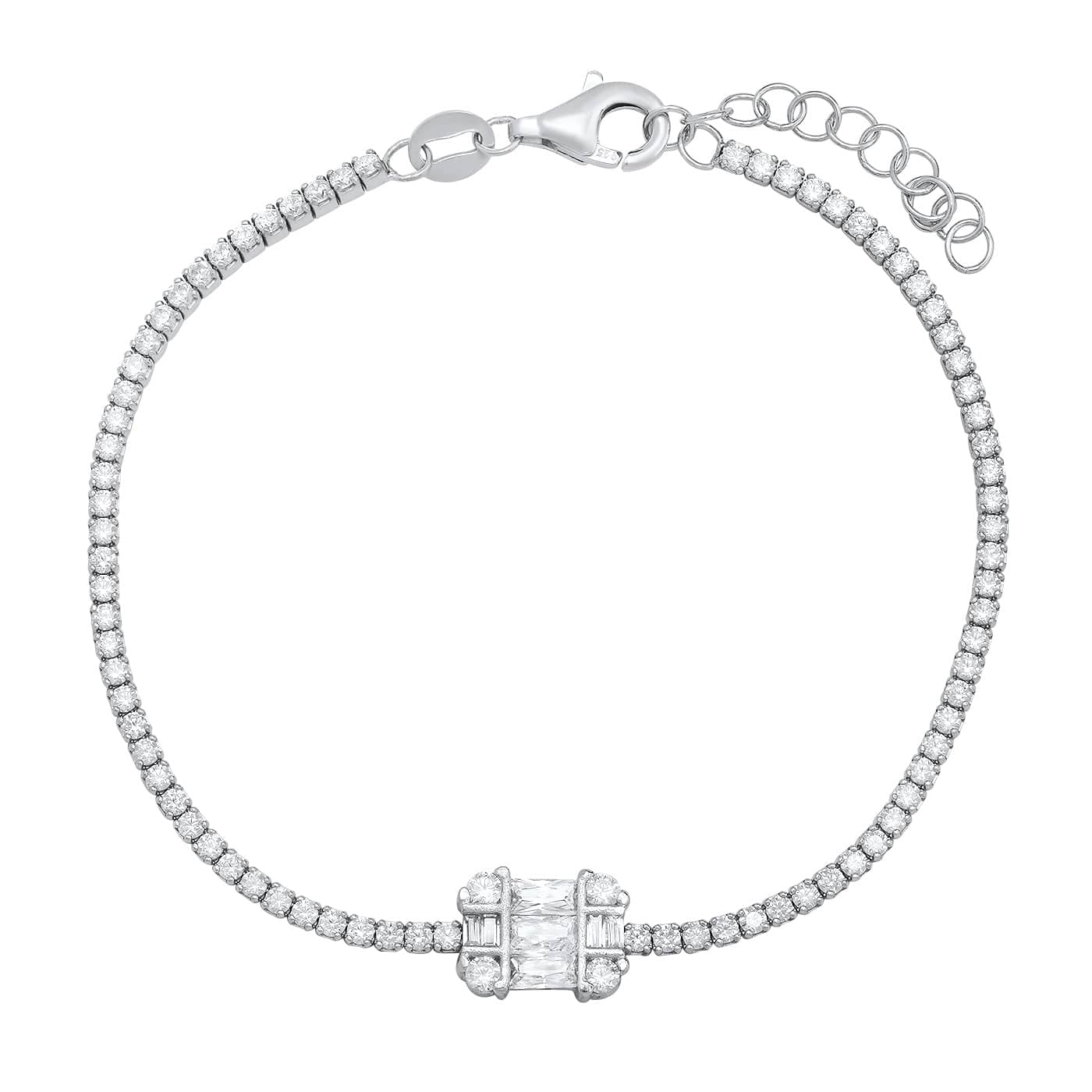 Vintage Baguette Tennis Bracelet - Image 2