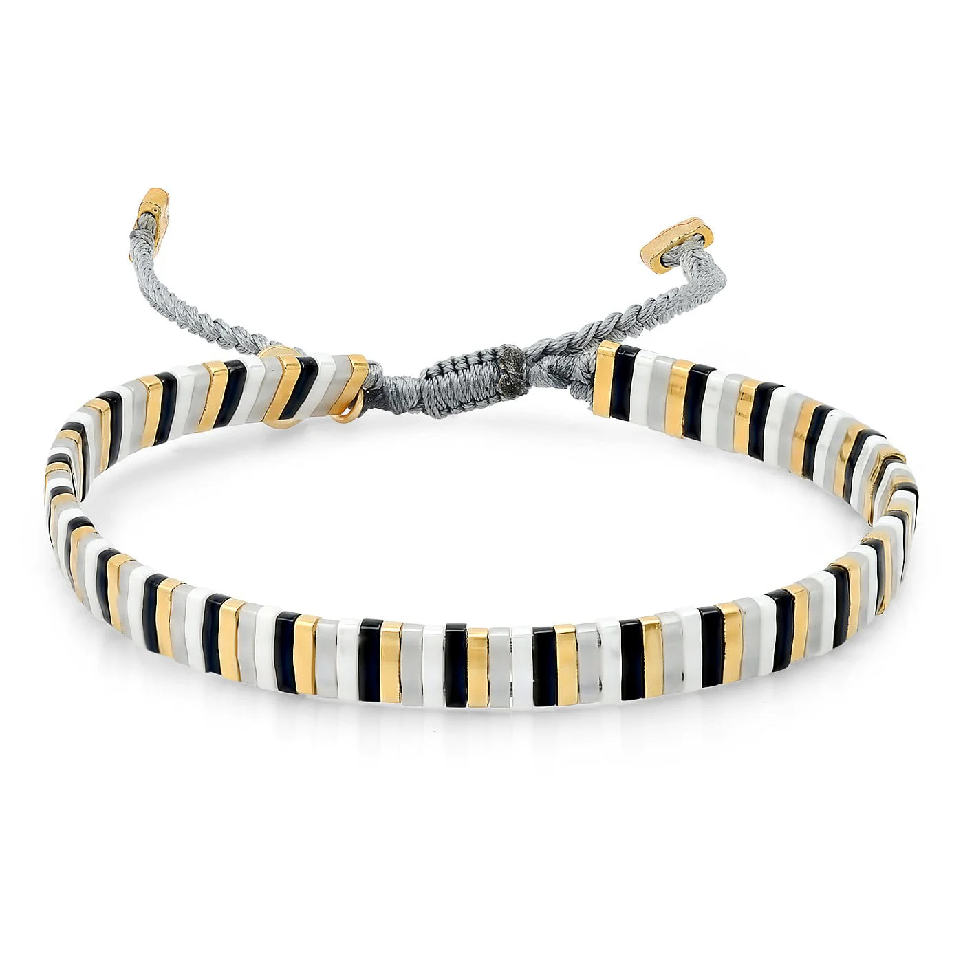 Monochrome Mosaic Tila Bracelet