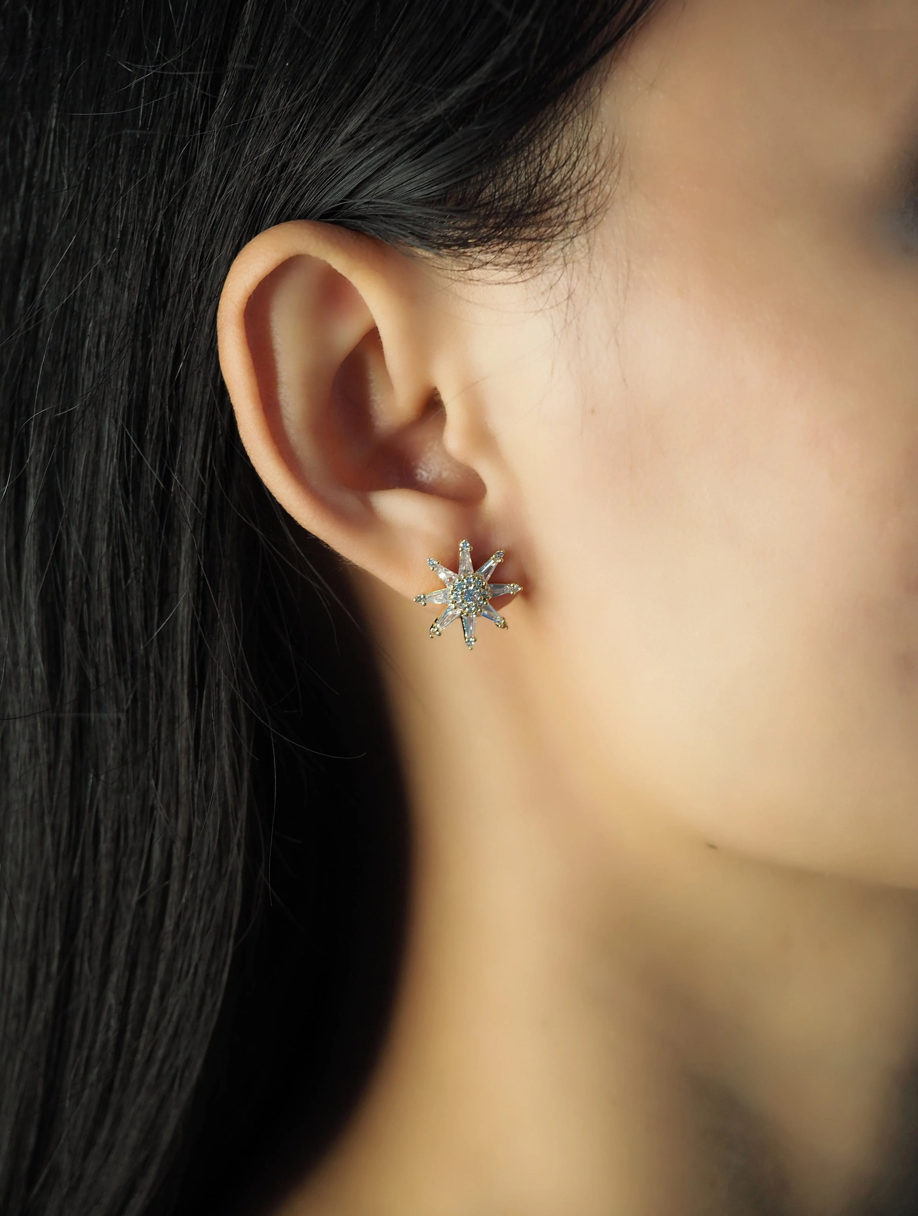Twinkling Star Baquette Cz Studs - Image 2