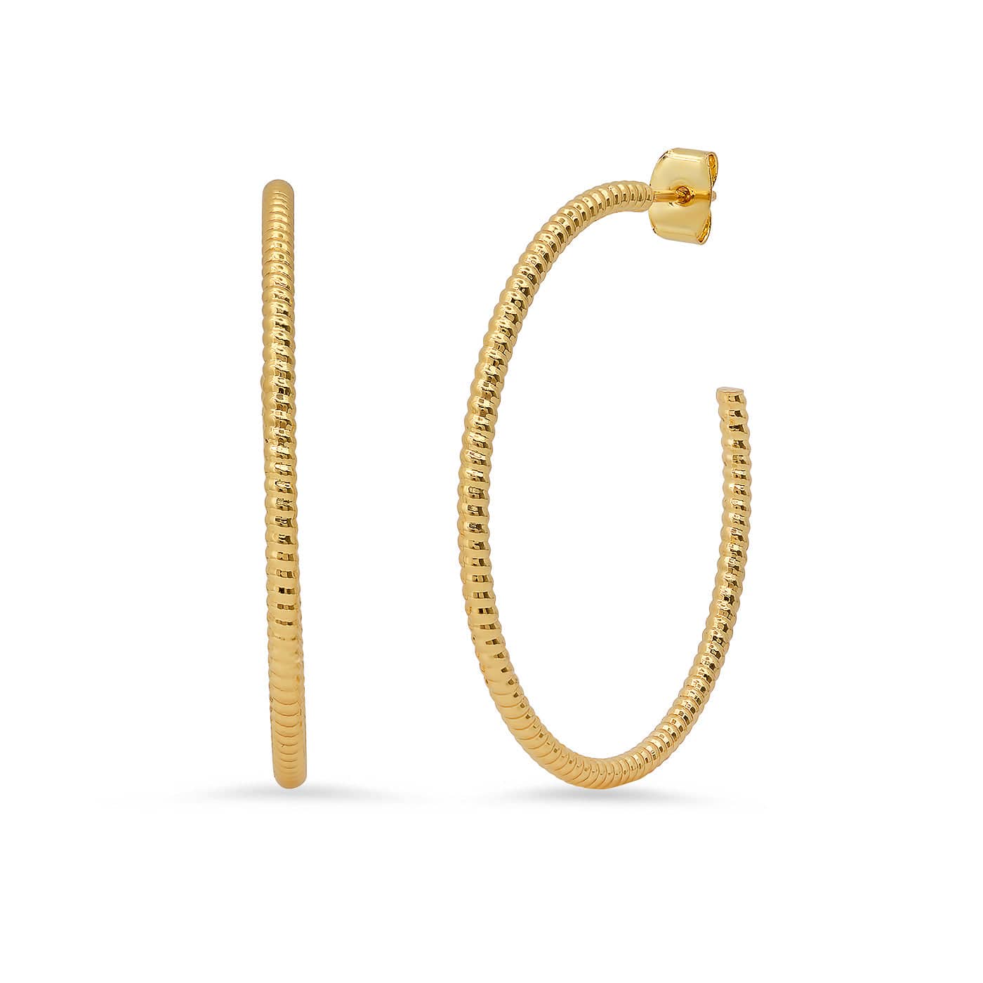 Twisted Gold Hoops | 40mm