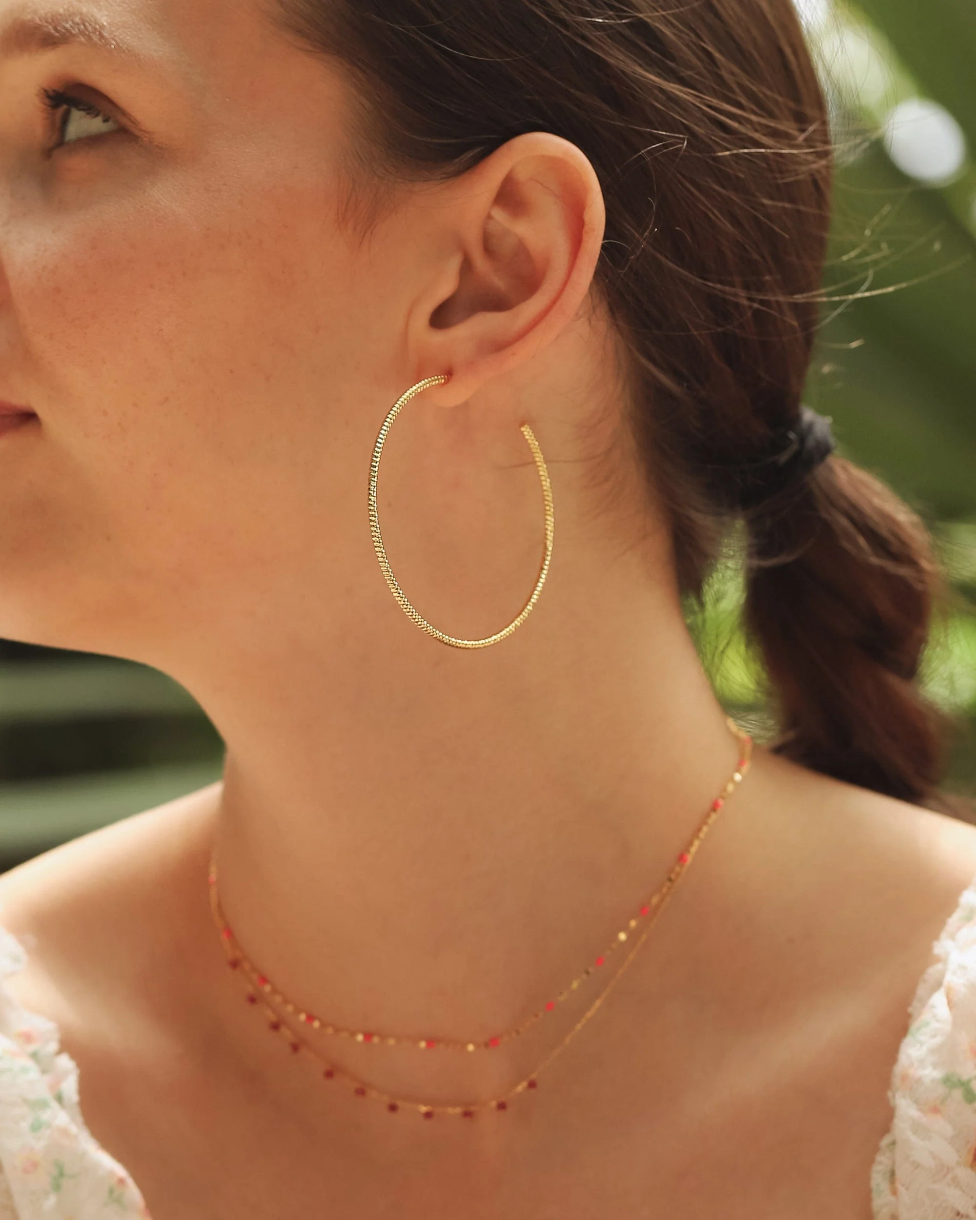 Twisted Gold Hoops | 40mm - Image 2