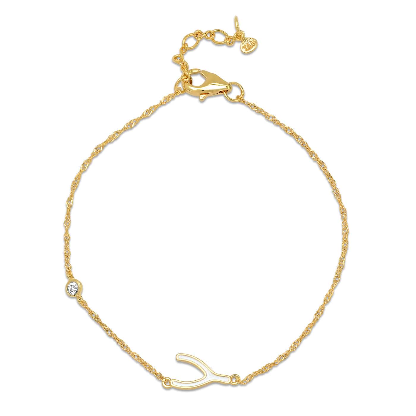 Wishbone Charm Chain Bracelet